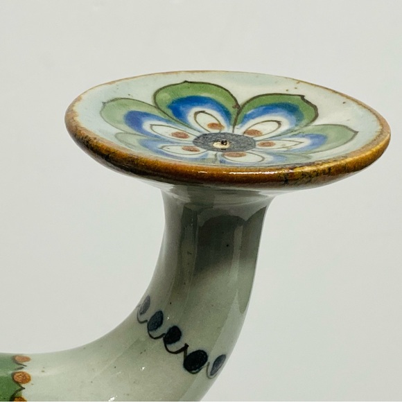 Vtg Ken Edwards El Palomar Mexican Pottery Folk Art Woman Double Candelabra 14” - Picture 7 of 13